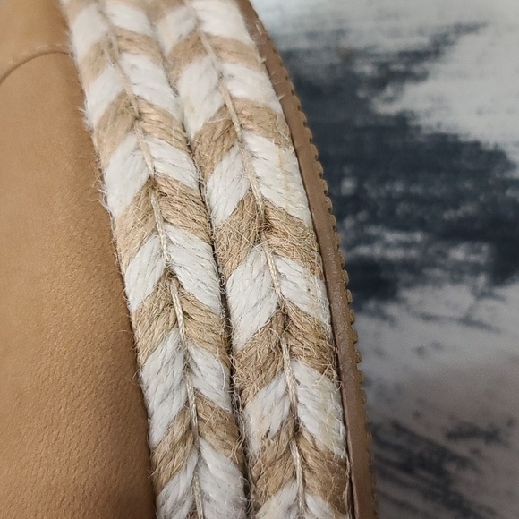 Naturalizer Talia Womens Espadrilles Shoes Caramel Leather Ankle Straps 8W GUC - Picture 12 of 15